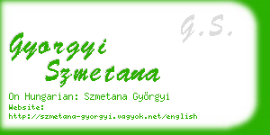 gyorgyi szmetana business card